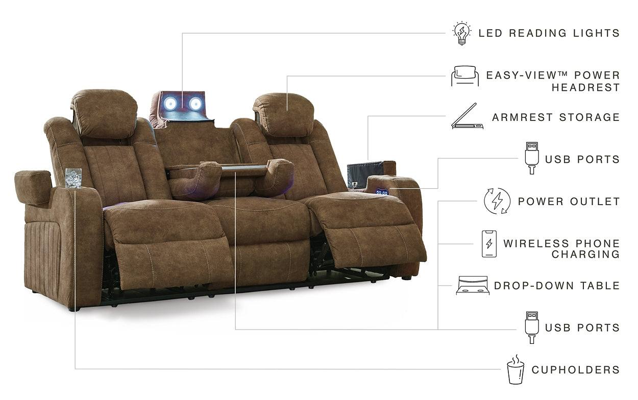 Wolfridge PWR REC Loveseat/CON/ADJ HDRST