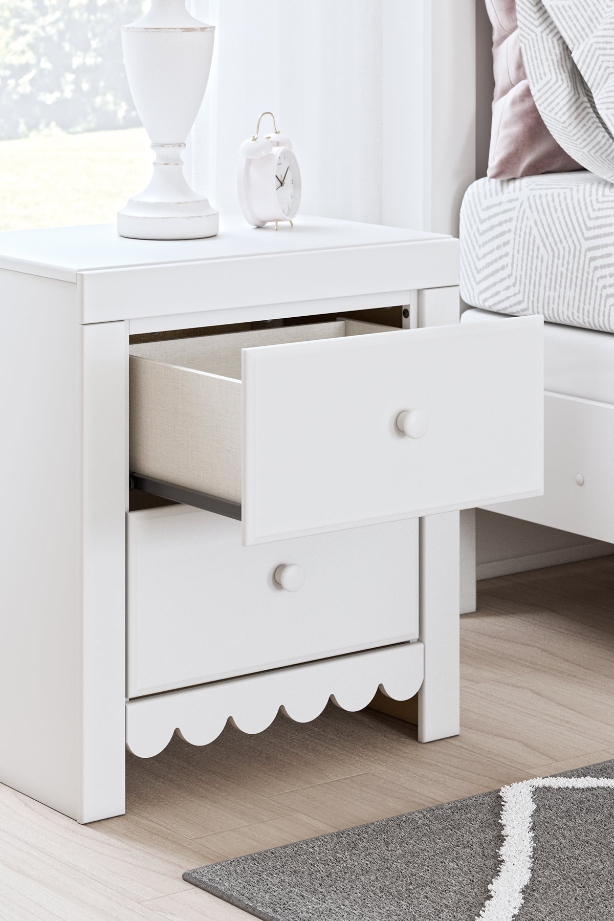 Mollviney Two Drawer Night Stand