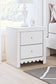 Mollviney Twin Panel Headboard with Mirrored Dresser, Chest and Nightstand