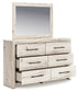 Lawroy Queen Panel Bed with Mirrored Dresser and Nightstand